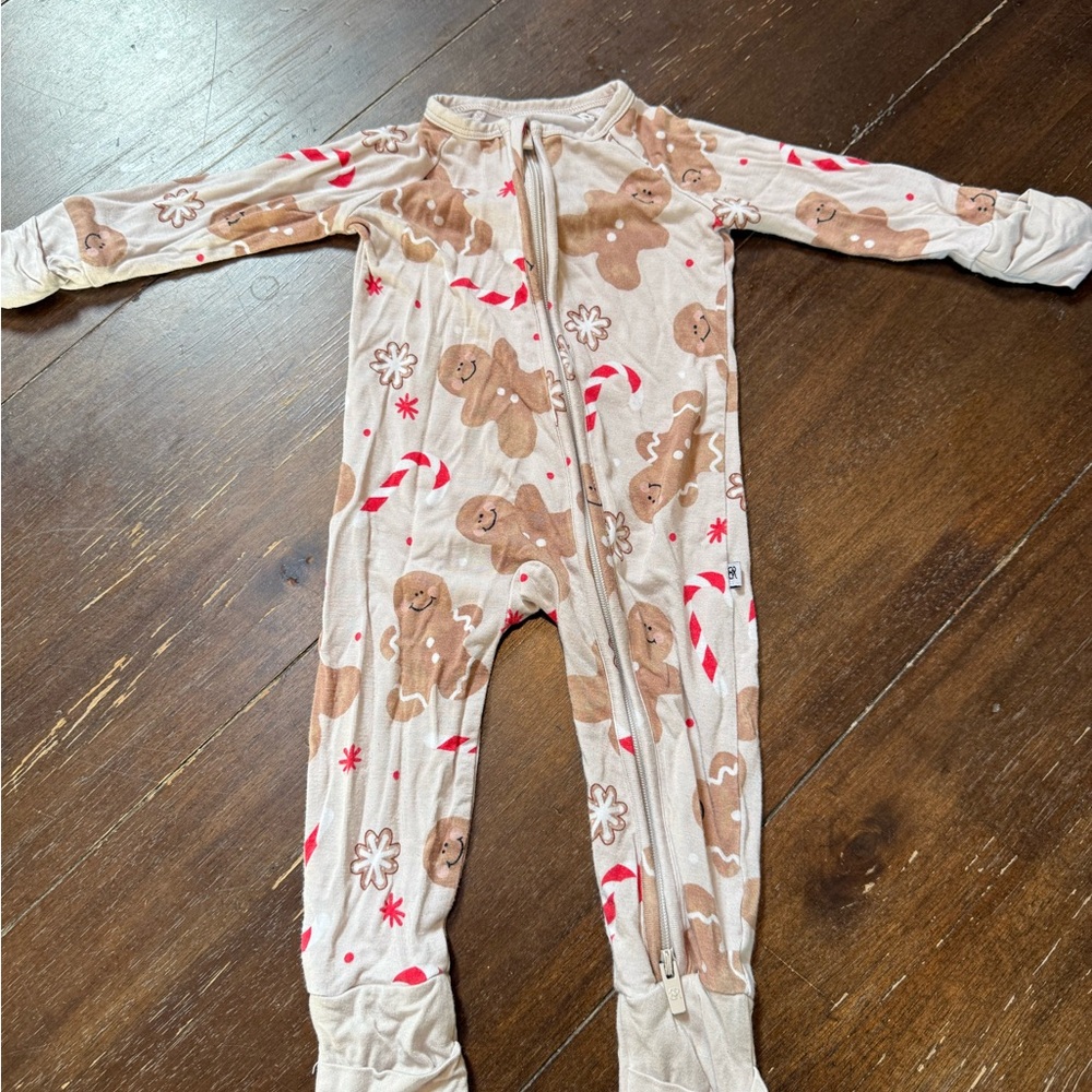 Gingerbread Print Kids One Piece
